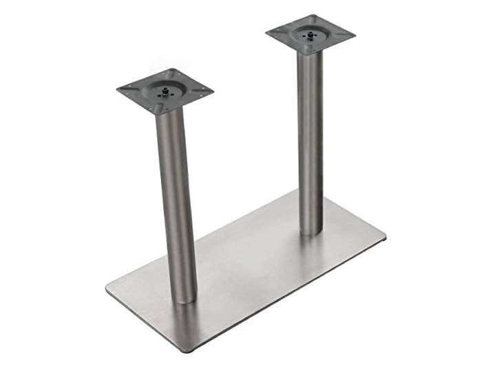 EDELSTAHL Doppel Tischfuß 80x40cmm Tischbein Untergestell Bistrotisch Tisch