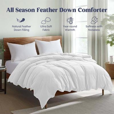 Peace Nest White Goose Feather Down Comforter Duvet Insert Ultra Soft Cover