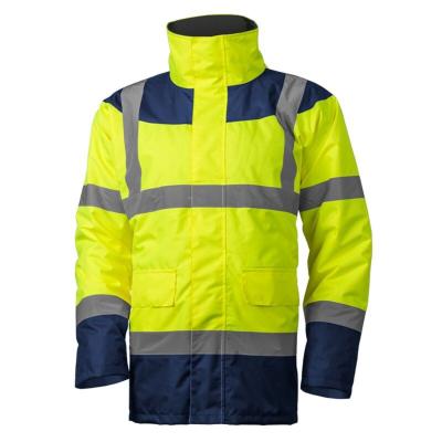 Coverguard - Gesteppter HV-Parka gelb marineblau KETA Gelb / Marineblau Größe M