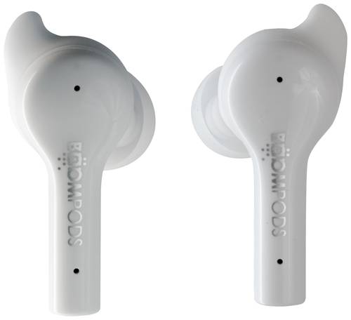 Boompods Bassline GO In Ear Kopfhörer Bluetooth Weiß Headset, Lautstärkeregelung, Schweißresistent, Touch-Steuerung