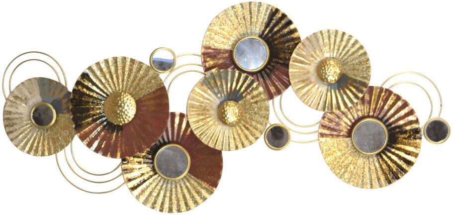Mercer41 Glam Abstract Wall Decor Black;Gold;Silver 51cm H X 109cm W
