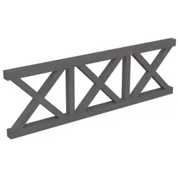 Skan Holz Andreaskreuz-Brüstung für Terrassenüberdachung 270 cm, anthrazit