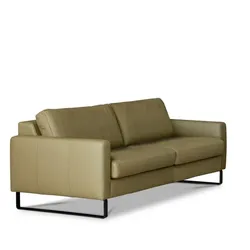 SCHÖNER WOHNEN-Kollektion Sofa Timeless Leder Grün Olive