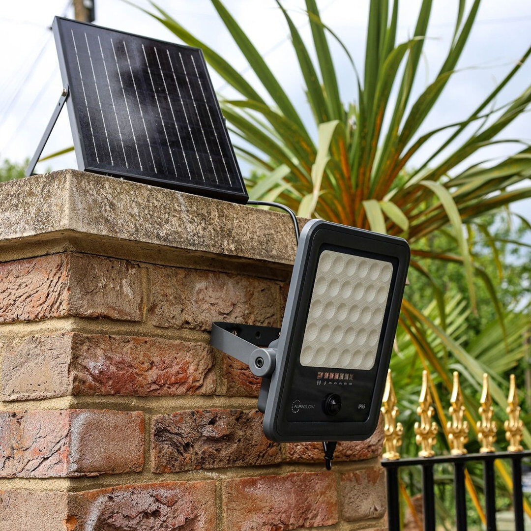 Ivy Bronx Multi-Functional Solar PIR Security Floodlight - DENALI