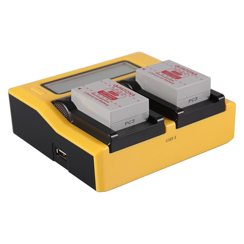 Patona Dual LCD USB Ladegerät f. Canon NB7L NB-7L (Kamera Akku Ladegerät) (34654566)