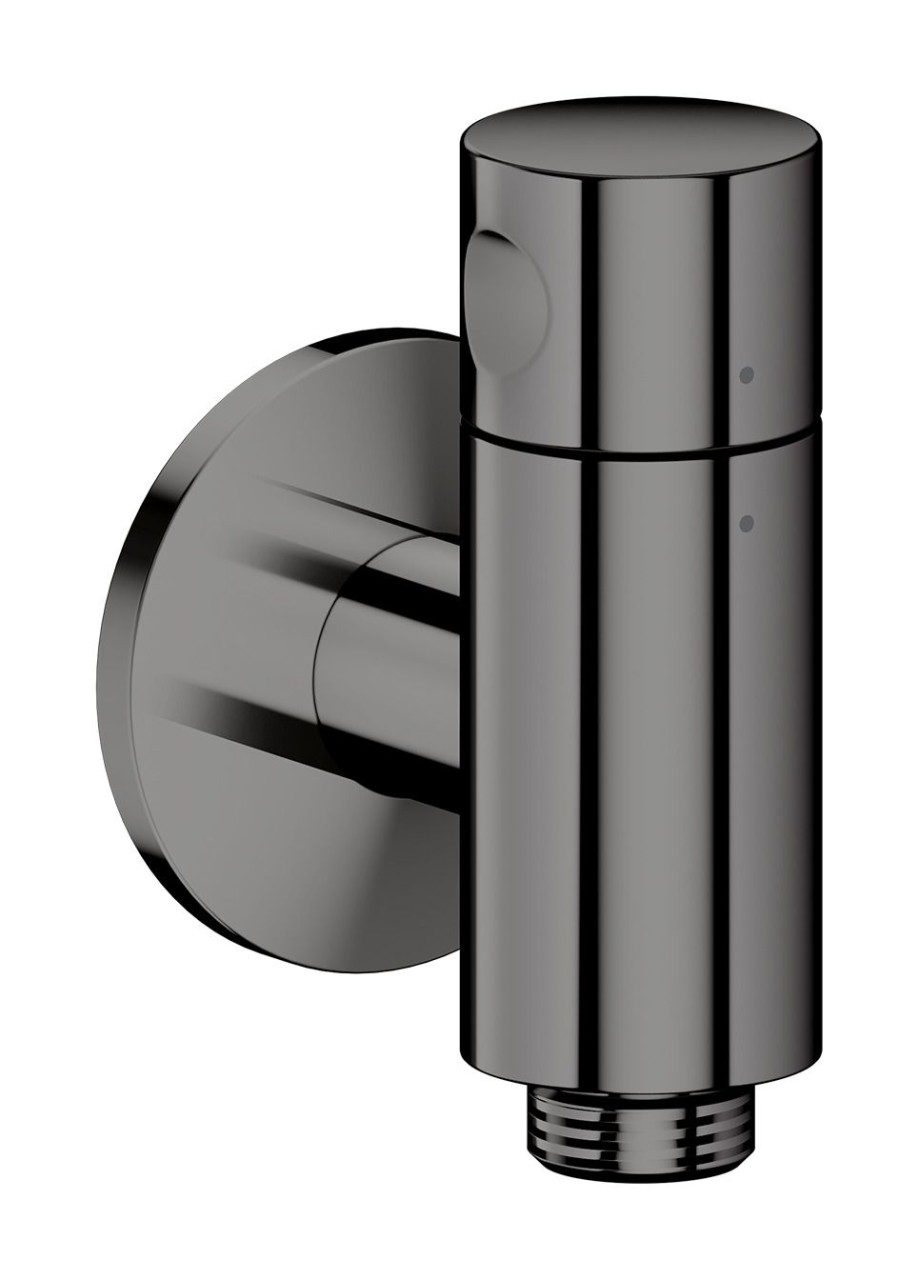 Hansgrohe Wandanschluss Stop AXOR One mit Absperrventil polished black chrome, 48781330 48781330