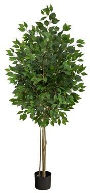 Nearly Natural "64"" Ficus Artificial Tree UV Resistant (Indoor/Outdoor) - 6"""