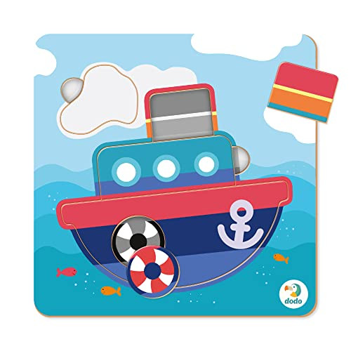 DODO Stoomboot Puzzel voor peuters, 5 delen