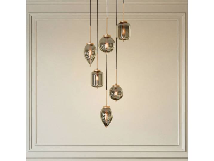 Suspension Elani, Ø 62 cm, verre, à 6 lampes - Lucande - Salon / séjour - Moderne - Multi-ampoules