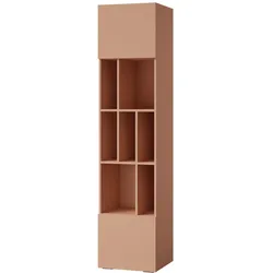 BÜCHERREGAL Largo mit 2 Türen und offenen Fächern, für Jugendzimmer, 45 cm, Alpaca