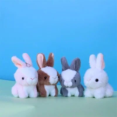 Inspired Living Ultra Soft Plush Bunny Toy Cute Bunny Plushie For Kids & Gifts 4pcs