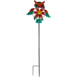 GIARDESSA Metall-Gartenstecker mit Windspiel