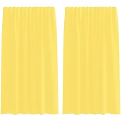 vidaXL Voile Vorhänge mit Stangentaschen 2 Stk. Gelb