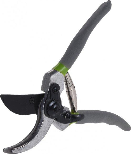 Pro Garden snoeischaar zilver/grijs 20 cm van staal en polypropyleen