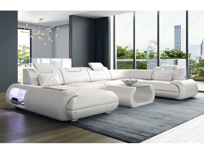 Leder Couch Rimini U-Form