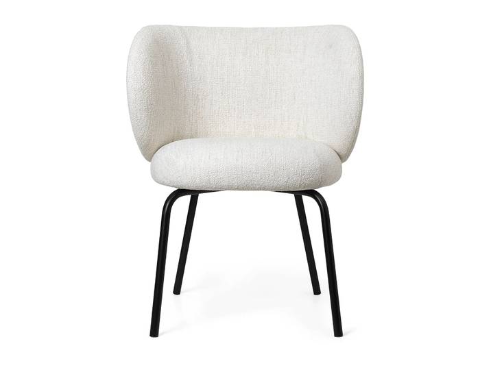 Ferm Living Rico dining chair bouclé Off-white-black