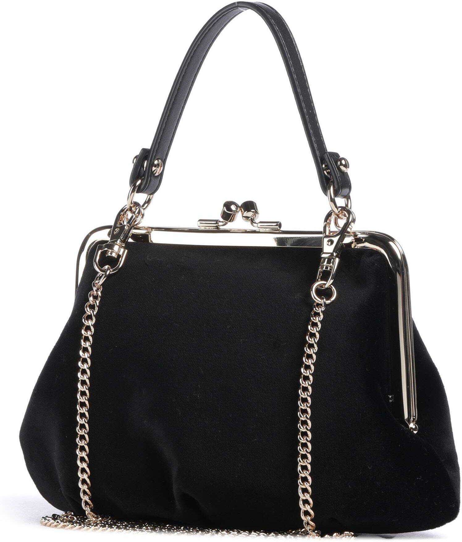 Vivienne Westwood Granny Frame Velvet Umhängetasche, schwarz