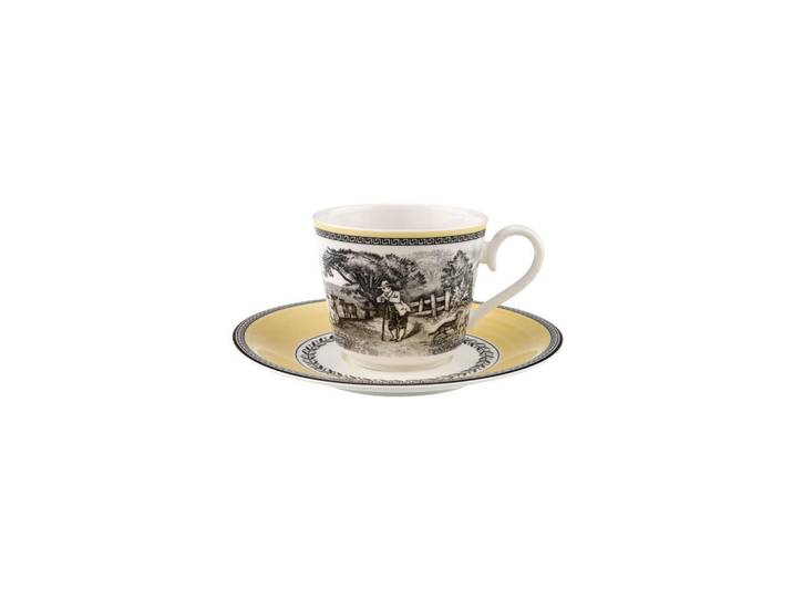 Villeroy & Boch Frühstückstasse MIT Untertasse Audun Ferme bunt 270 ml, Mehrfarbig, Keramik, 0.35 L, 18x10.5x18 cm, Geschirr, Tassen, Tassen Sets