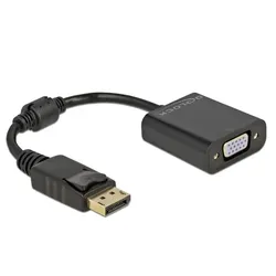 DeLOCK Adapter DisplayPort 1.2 Stecker zu VGA Buchse schwarz