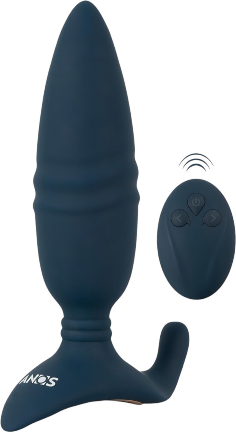 Anos - Trådløs, Stødende Anal Vibrator (Blå)