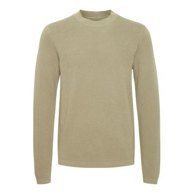 Strickfleece-Pullover CASUAL FRIDAY "Strickpullover CFKarl", Herren, Gr. M, grau (vetiver), Obermaterial: 100% Baumwolle CO., Pullover