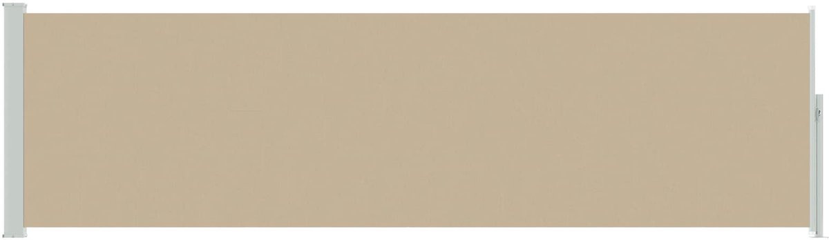 vidaXL Zijscherm Uittrekbaar - Rechthoekig - Polyester - Beige - B: 300 cm, H: 120 cm