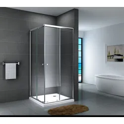 Fa-Bausysteme Glasdusche Werra Streifen 90 x 90 cm ohne Wanne