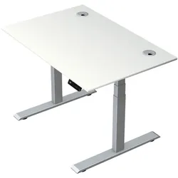 Kerkmann Steh-Sitztisch »Move 2 Plus« 120 x 80 cm - Gestell silberfarben weiß, 120x127x80 cm