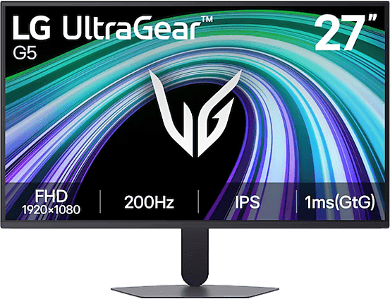 Monitor gaming - LG UltraGear™ G5 27G523B-B, 27" Full-HD, 200 Hz, 1 ms, IPS, Negro