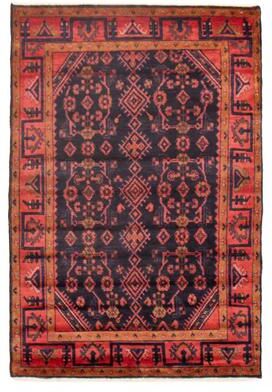 ECARPETGALLERY Hand-knotted Andelz Navy Wool Rug - 3'8 x 5'5