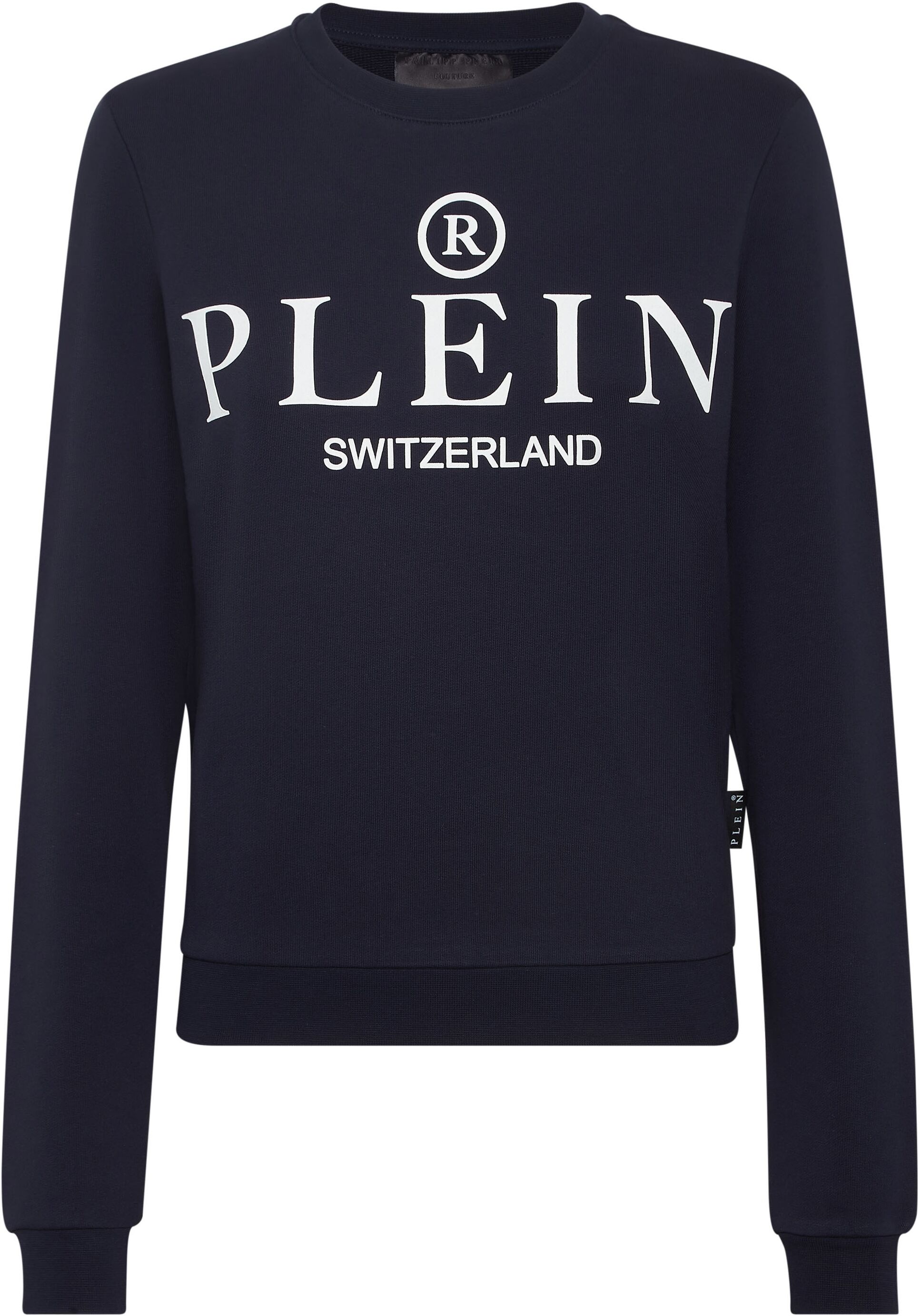 Sweatshirt PHILIPP PLEIN "Iconic Plein", Damen, Gr. XS, blau (24, navy), Obermaterial: 100% Baumwolle, Sweatshirts Sweatshirt