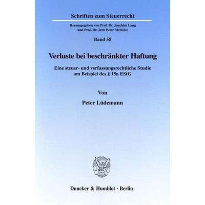 Verluste bei beschränkter Haftung., Taschenbuch von Peter Lüdemann, Duncker & Humblot, 978-3-428-09298-7