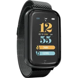 Techmade Smart Watch STEPS Metalic Black TM-STEPS-MBK (44 mm), Smartwatch