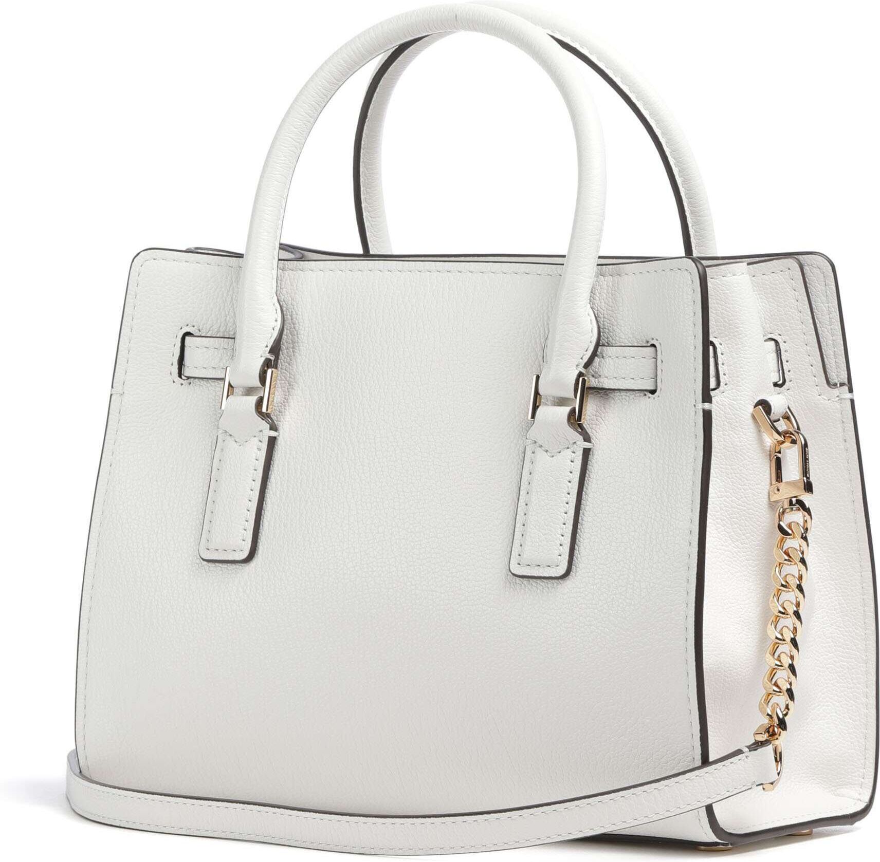 Michael Kors Hamilton Moderne Small Handtasche aus Leder, weiß