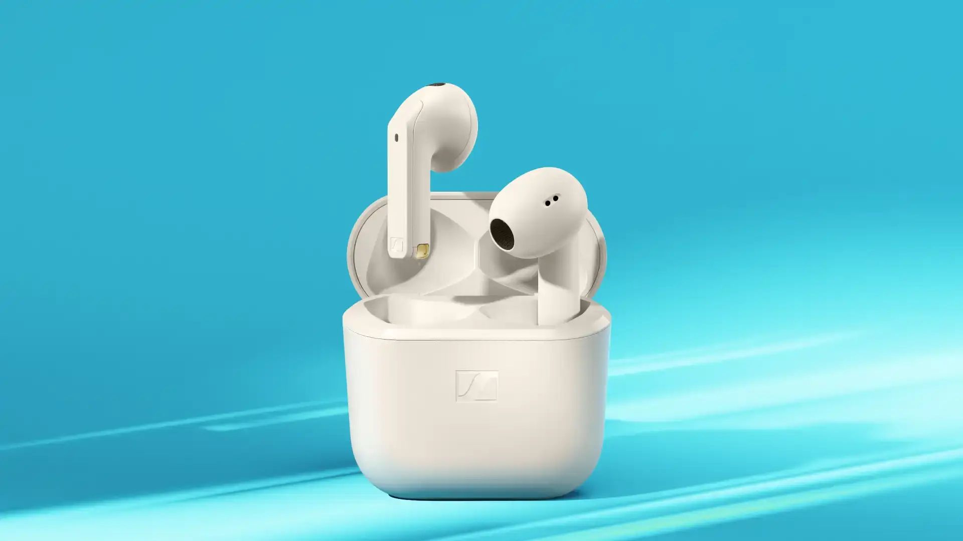 Sennheiser Accentum Open In-Ear Bluetooth Kopfhörer Kabellos TWS 6 h Laufzeit IPX4 (Cremefarben) 700446