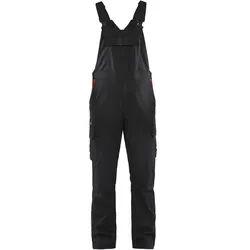 Stretch Latzhose "2644" Industrie - C58 - schwarz/rot