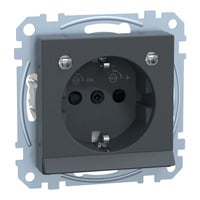 Schutzkontakt-Steckdose mit Lichtauslösung und LED-Beleuchtung, System M, MEG2304-0414 anthrazit, Retail