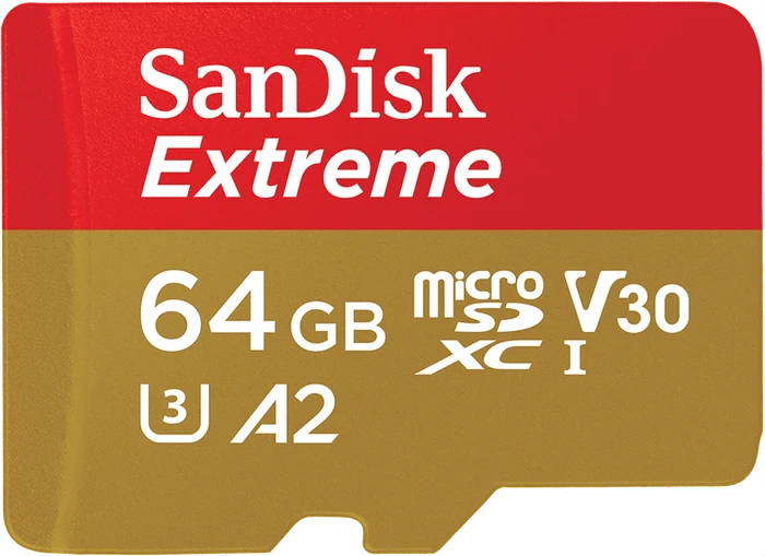 SANDISK microSDXC 64GB Extreme + Rescue PRO Deluxe + SD-Adapter