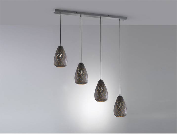 Trio Balken Pendelleuchte ONYX 4-flammig