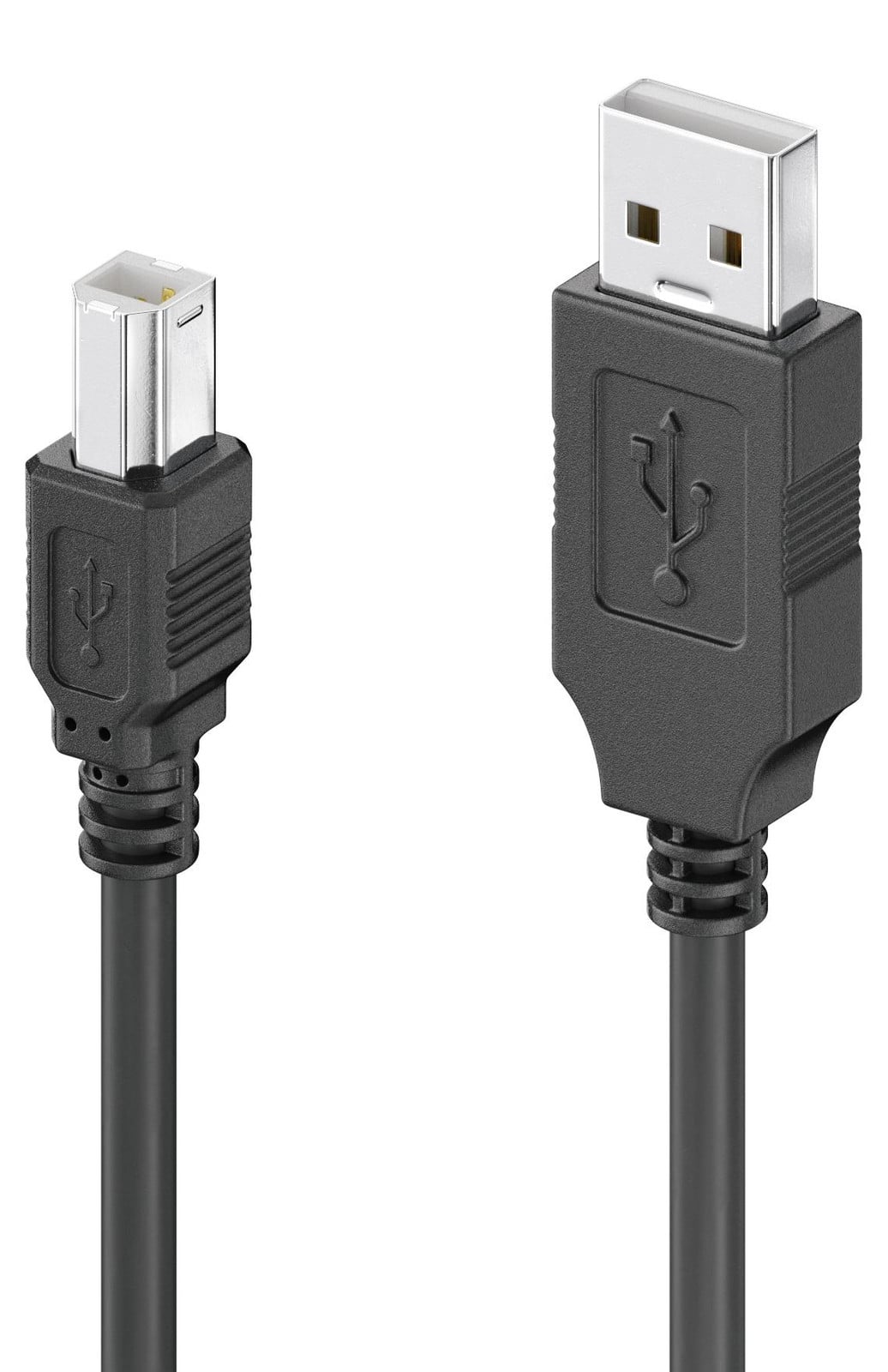 Sonero S-XU2000-020 USB 2.0 kabel, USB A naar USB B, 2 meter, zwart