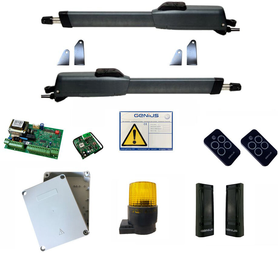 Genius Kit Cancello Battente A 2 Ante 3mt Mistral 400 Rc 433mhz Automazione Faac  Max 350kg/anta - 51700781