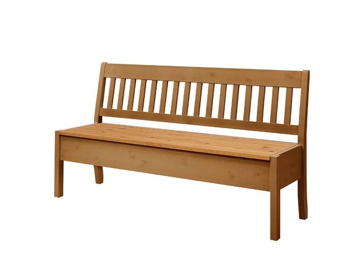 Banc Boston 169cm Marron/Epicéa lessivé Sans accoudoirs