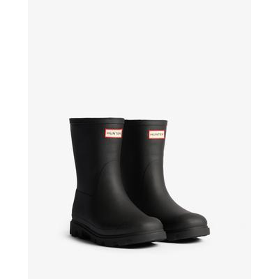 Gummistiefel HUNTER "UNISEX DOWNPOUR SHORT INSULATED BOOT", Damen, Gr. 39, schwarz, Synthetik, Schuhe Gummistiefel, wasserdichte Winterschuhe, Snowboots, gefüttert