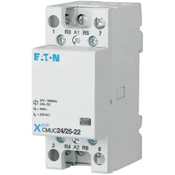 Eaton 137404 Installationsschütz, 24VAC/DC, 4Ö, 25A CMUC24/25-04