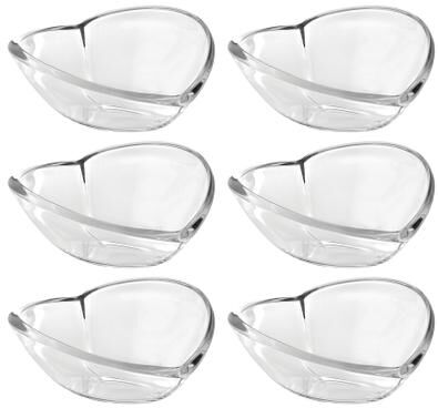 Majestic Gifts Inc. "Glass Small Oval Bowls-Set of 6- Heart Shaped-5.75"" Length x 5.5""Width"