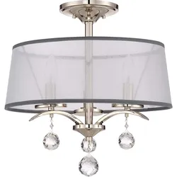 Deckenleuchte Lampe Wohnzimmerleuchte Kristallakzenten Metall D 40,7cm klassisch