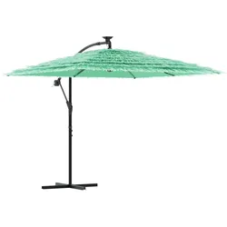 Helloshop26 - Faltbarer quadratischer Gartenschirm mit Stahlstange 246 x 246 x 230 cm UV-Schutz modernes Design grünes Polyester