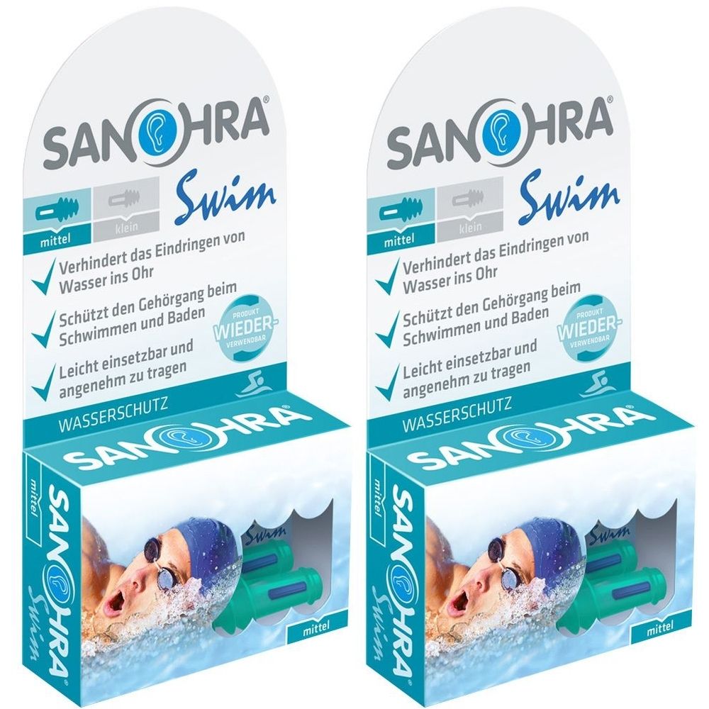 Sanohra swim Ohrenschutz f.Erwachsene 2x 2x2 St