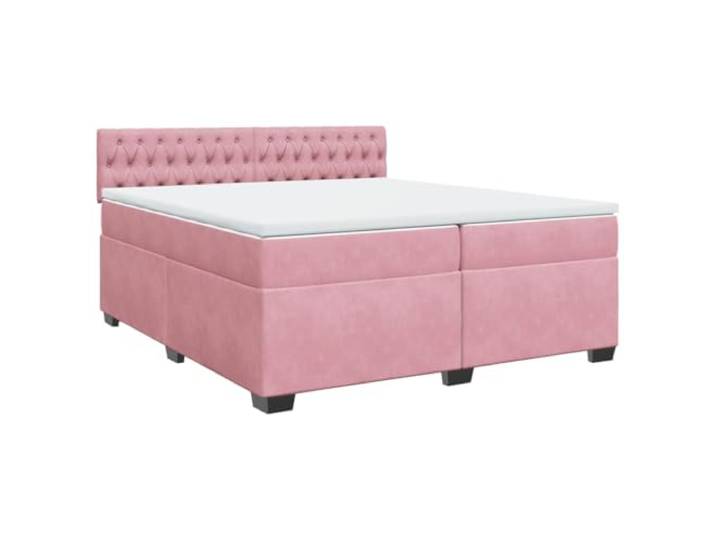 Makastle Boxspringbett mit Matratze Rosa 200x200 cm Samt Taschenfederkern