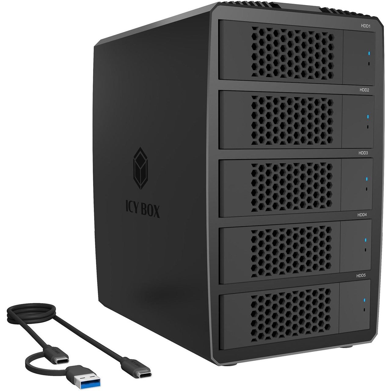 Icy Box RAID-System Heart RAID 3705 5x 2,5"/3,5" SATA HDD/SSD